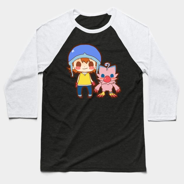 sora & biyomon Baseball T-Shirt by Potaaties